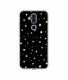 Amazon Brand - Solimo Designer Sperking Stars UV Printed Soft Back Case Mobile Cover for Nokia 8.1