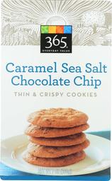 365 Everyday Value, Caramel Sea Salt Chocolate Chip, Thin & Crispy Cookies, 7 oz