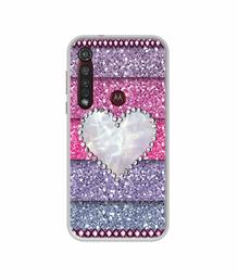 Amazon Brand - Solimo Designer Stone Heart UV Printed Soft Back Case Mobile Cover for Motorola Moto G8 Plus