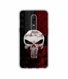 Amazon Brand - Solimo Designer Punisher Skull UV Printed Soft Back Case Mobile Cover for OnePlus 6