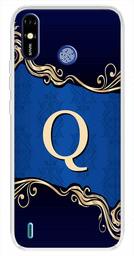 Amazon Brand - Solimo Designer Multicolor Blue Pattern Alphabet-Q Printed Soft Back Case Mobile Cover for Tecno Spark Go Plus