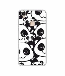 Amazon Brand - Solimo Designer Panda Texture UV Printed Soft Back Case Mobile Cover for Vivo V3