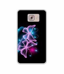 Amazon Brand - Solimo Designer Butterflies Neon Light UV Printed Soft Back Case Mobile Cover for Samsung Galaxy J7 Max