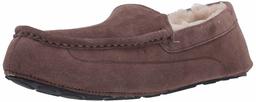 Amazon Essentials Men's Leather Moccasin Slipper, Expresso, 9 M US