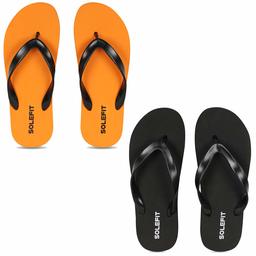 Solefit Men's Zoom Black & Yellow Flip-Flops Pack of 2-10 UK (44 EU) (SLFT-0101-0105)