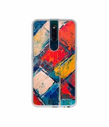 Amazon Brand - Solimo Designer Dark Multicolor Blocks UV Printed Soft Back Case Mobile Cover for Oppo F11 Pro