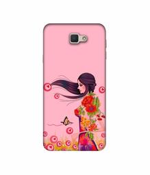 Amazon Brand - Solimo Designer Lady Vector Pattern 3D Printed Hard Back Case Mobile Cover for Samsung Galaxy J5 Prime