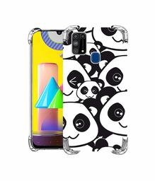 Amazon Brand - Solimo Designer Panda Texture UV Printed Soft Back Case Mobile Cover for Samsung Galaxy M31