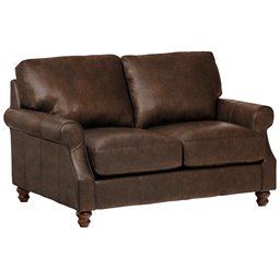 Amazon Brand – Stone & Beam Charles Classic Oversized Leather Loveseat, 63