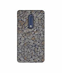 Amazon Brand - Solimo Designer Marble Pices 3D Printed Hard Back Case Mobile Cover for Nokia 5