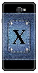 Amazon Brand - Solimo Designer Button Jeans Alphabet-X 3D Printed Hard Back Case Mobile Cover for Samsung Galaxy J7 Prime