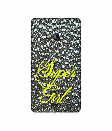 Amazon Brand - Solimo Designer Super Girl On Foil 3D Printed Hard Back Case Mobile Cover for Microsoft Lumia 540