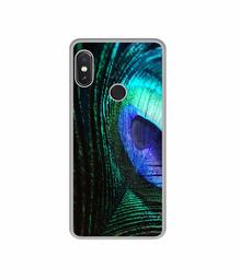 Amazon Brand - Solimo Designer Peacock Feather UV Printed Soft Back Case Mobile Cover for Mi Redmi Note 5 Pro