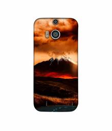 Amazon Brand - Solimo Designer Volcano 3D Printed Hard Back Case Mobile Cover for HTC One M8