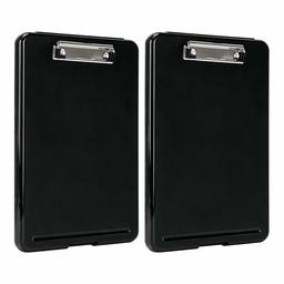 Amazonbasics Plastic Storage Clipboard,Black, 2-Pack