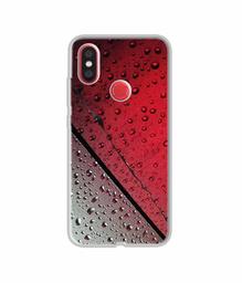 Amazon Brand - Solimo Designer Water Drop On Glass UV Printed Soft Back Case Mobile Cover for Mi A2