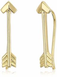 18K Yellow Gold Plated Sterling Silver Arrow Earrings