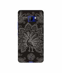 Amazon Brand - Solimo Designer White Peacock Rangoli 3D Printed Hard Back Case Mobile Cover for HTC U Ultra