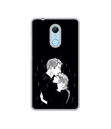 Amazon Brand - Solimo Designer Couples Standing in Rain UV Printed Soft Back Case Mobile Cover for Mi Redmi 5