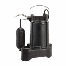 AmazonCommercial 1/3 HP Cast Iron Submersible Sump Pump with Mechanical Float Switch