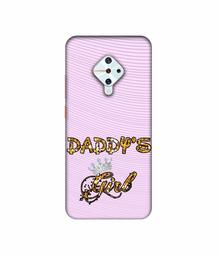 Amazon Brand - Solimo Designer Daddy's Girl in Glitter Pattern 3D Printed Hard Back Case Mobile Cover for Vivo S1 Pro