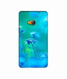 Amazon Brand - Solimo Designer Blue Flower 3D Printed Hard Back Case Mobile Cover for Microsoft Lumia 535