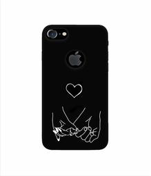 Amazon Brand - Solimo Designer Holding Hands 3D Printed Hard Back Case Mobile Cover for Apple iPhone 7 (with Logo Cut)