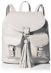 SOCIETY NEW YORK - Mochila para mujer con borla, gris, One Size