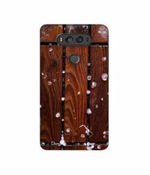 Amazon Brand - Solimo Designer Wood with Snow 3D Printed Hard Back Case Mobile Cover for LG V20