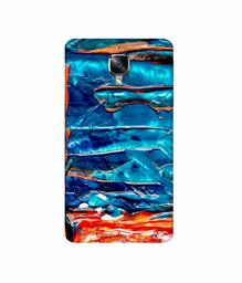 Amazon Brand - Solimo Designer Blue Oil Color 3D Printed Hard Back Case Mobile Cover for OnePlus 3 / OnePlus 3T