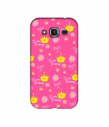 Amazon Brand - Solimo Designer Little Princess Pattern 3D Printed Hard Back Case Mobile Cover for Samsung Galaxy Core Prime