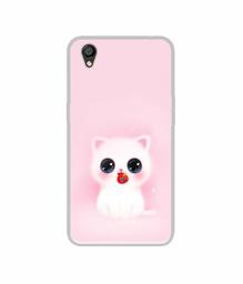 Amazon Brand - Solimo Designer Kitty UV Printed Soft Back Case Mobile Cover for Oppo A37