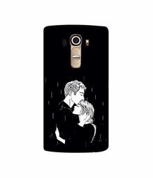 Amazon Brand - Solimo Designer Couples Standing in Rain 3D Printed Hard Back Case Mobile Cover for LG G4