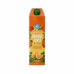 Amazon-Marke: Happy Belly - Orangensaft mit Fruchtfleisch. Direktsaft, 6x1L