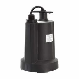 AmazonCommercial 1/3 HP Thermoplastic Submersible Utility Pump, Black