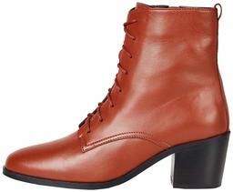 Amazon Brand - find. Block Heel Lace Up Leather Ankle Boots, Brown Picante), US 10.5