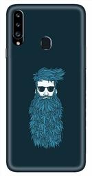 Amazon Brand - Solimo Designer Beard Man 3D Printed Hard Back Case Mobile Cover for Samsung Galaxy A20s