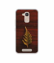 Amazon Brand - Solimo Designer Leaf on Wood UV Printed Soft Back Case Mobile Cover for Intex Elyt E7