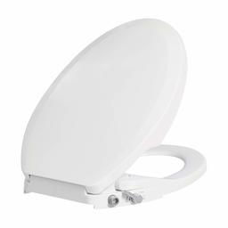 AmazonBasics Non-Electric Bidet Toilet Seat, Elongated, White