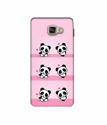 Amazon Brand - Solimo Designer Panda Pattern 3D Printed Hard Back Case Mobile Cover for Samsung Galaxy A7 (2016)