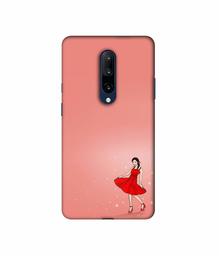 Amazon Brand - Solimo Designer Red Dress Lady 3D Printed Hard Back Case Mobile Cover for OnePlus 7 Pro