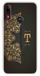 Amazon Brand - Solimo Designer Multicolor Black Pattern Alphabet-T Printed Soft Back Case Mobile Cover for Motorola Moto E6s / Motorola Moto E6 Plus