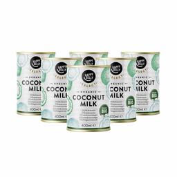 Marchio Amazon - Happy Belly Select - Latte di cocco biologico da cucina, 6 x 400 ml