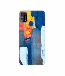 Amazon Brand - Solimo Designer Canvas with Blue Paint 3D Printed Hard Back Case Mobile Cover for Samsung Galaxy M31