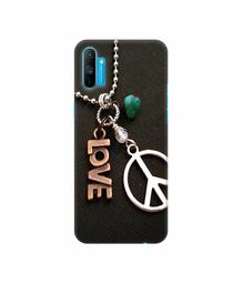 Amazon Brand - Solimo Designer Love and Peace 3D Printed Hard Back Case Mobile Cover for Realme C3