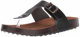 Amazon Essentials Women's Ava Flat Sandal, Black, 6 M US