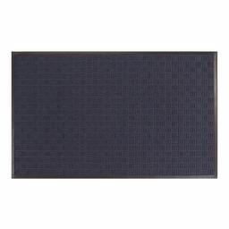 AmazonBasics Molded Carpet & Rubber Commercial Scraper Entrance Mat Parquet Pattern 4X6 Blue