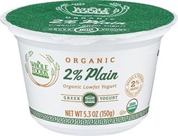 WHOLE FOODS MARKET Organic Lowfat Plain Greek Yogurt, 5.3 OZ