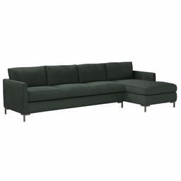 Amazon Brand – Rivet Edgewest Low Back Modern Right Chaise Sofa Sectional, 115