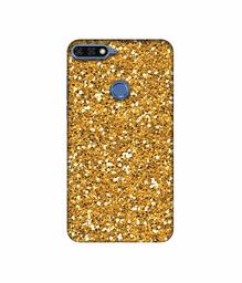 Amazon Brand - Solimo Designer Golden Sparkle 3D Printed Hard Back Case Mobile Cover for Huawei Honor 7A